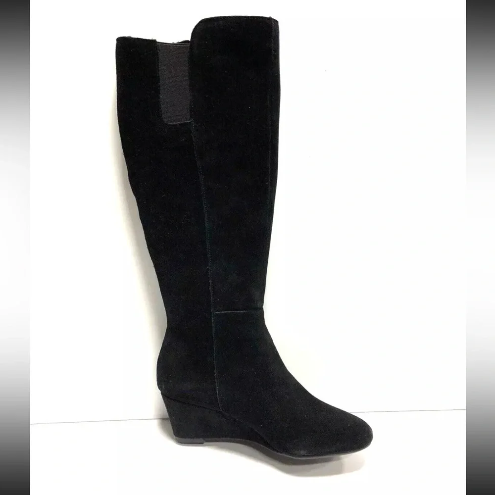 Anne Klein Women’s Alanna Black Knee High Boots, Size 5 M.